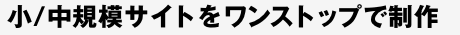 小/中規模サイトをワンストップで制作
